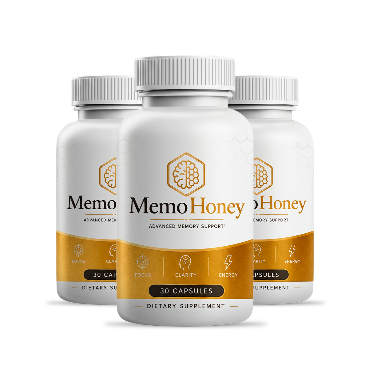MemoHoney supplement bottles